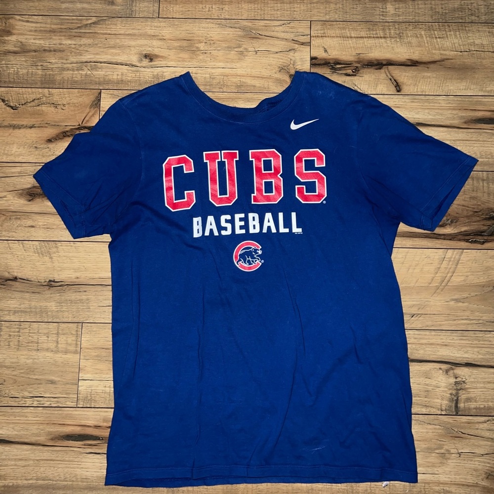 nike cubs baseball tee